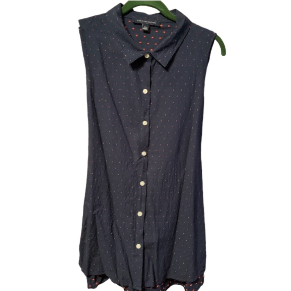 Tommy Hilfiger button down sleeveless top
